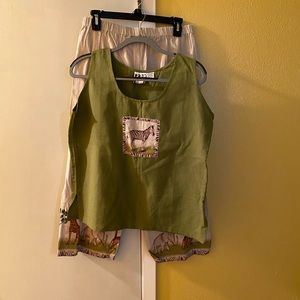 Capri Pant and Top Set size M